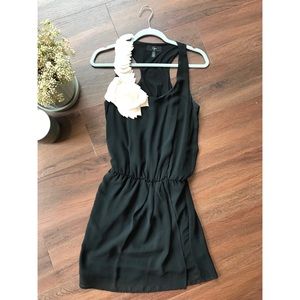 AQUA by Bloomingdales Black Racerback Dress XS